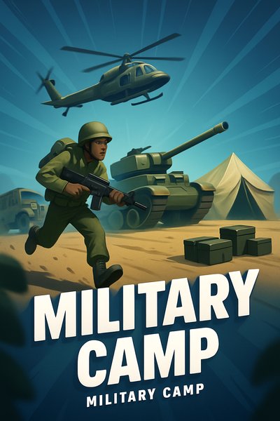 Dynamic Military Camp Scene with Action Elements