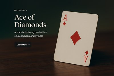 Stylish Ace of Diamonds Playing Card Illustration