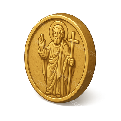 3D Icon of a Venetian Ducat Coin with Detailed Design