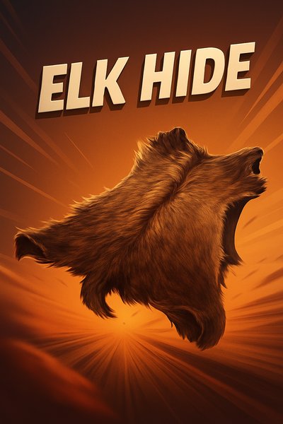 Dynamic Elk Hide Illustration with Bold Typography