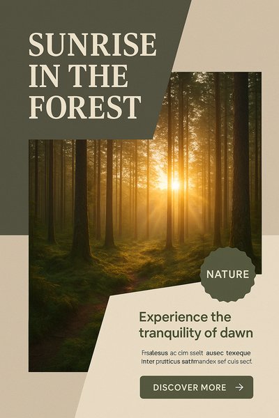 Serene Sunrise in the Forest: Nature's Tranquility