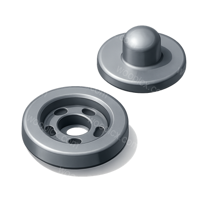 3D Snap Fastener Icon in Isometric View
