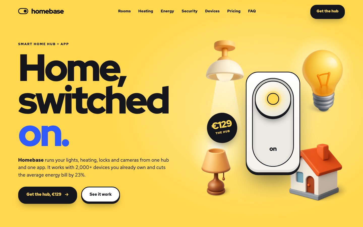 Homebase — landing page template preview