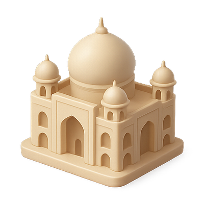 Stylized 3D Model of an Iconic Indian Monument