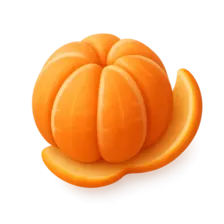 Realistic 3D Tangerine Icon