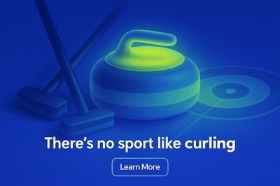 Illuminated Curling Scene with Glowing Elements
