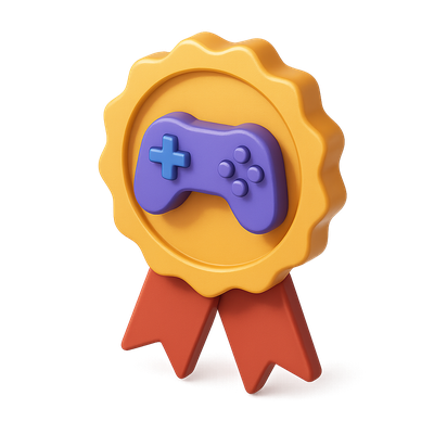 3D Gamification Achievement Badge Icon