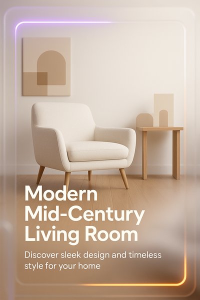 Stylish Mid-Century Modern Living Room Interior Design