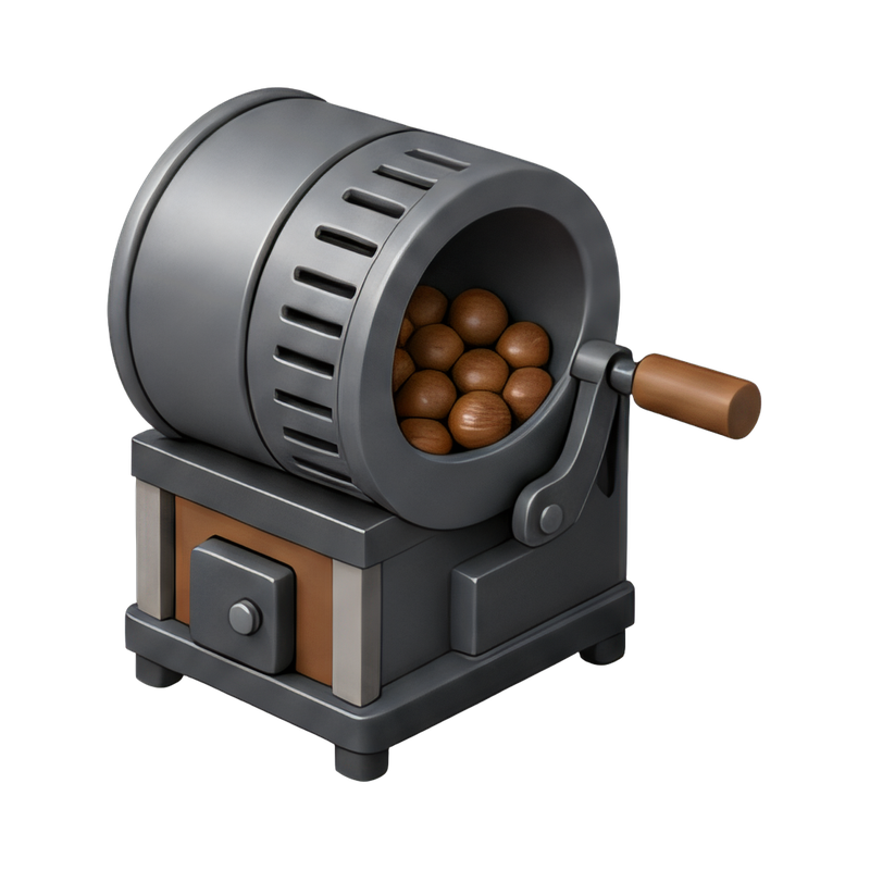 traditional chestnut roasting drum