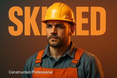 Powerful Portrait of a Skilled Construction Professional