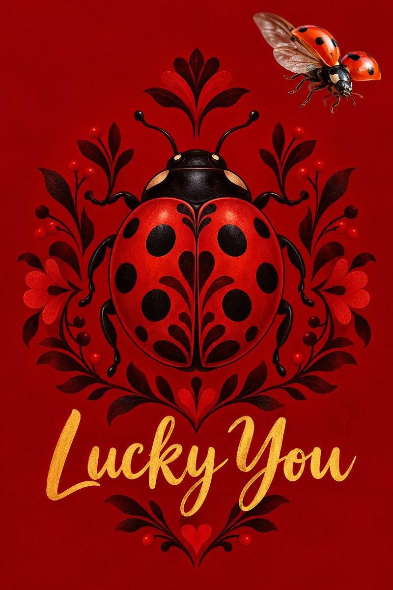 Lucky you greeting card design