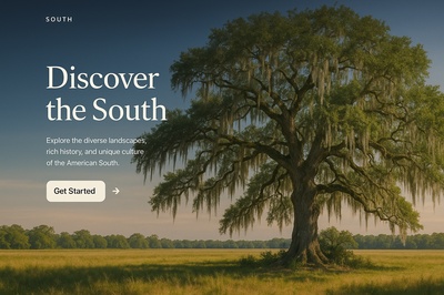 Stylish Web Design Concept for the South Theme