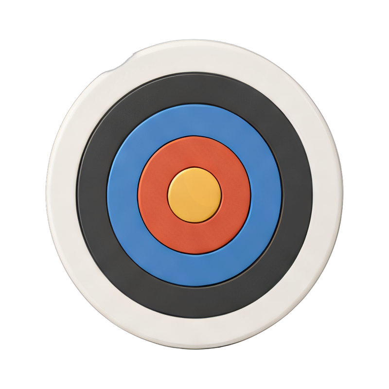 Focused bullseye target close-up