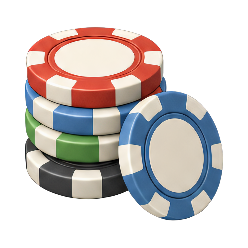 stack of colorful poker chips