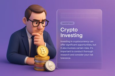 Investor Analyzing Cryptocurrency Coins for Investment Decisions