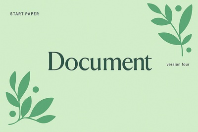 Fresh Document Design with Green Elements