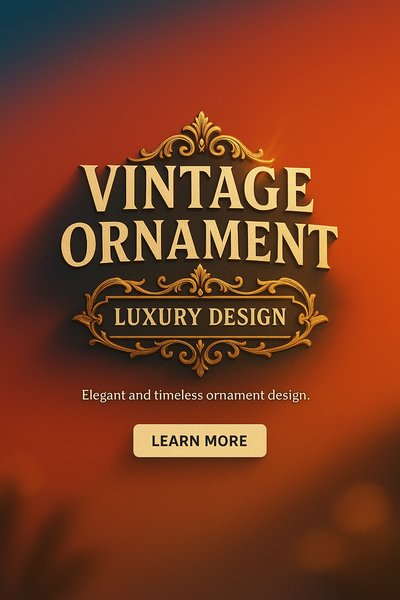 Elegant Vintage Ornament Design for Luxury Branding