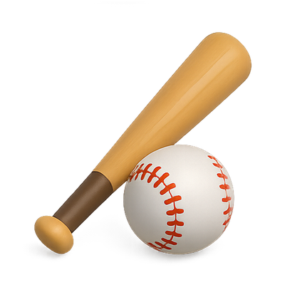 Baseball Bat and Ball Still Life