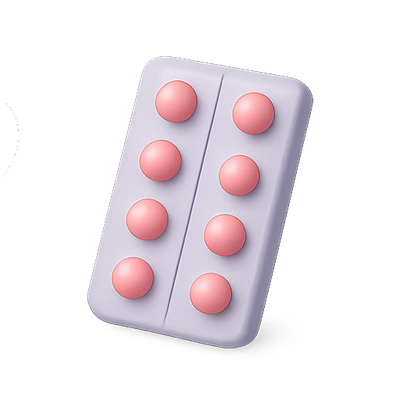 Stylized Pharmaceutical Product Render with Soft Colors