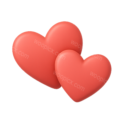 Stylized Heart Shapes Symbolizing Love and Affection
