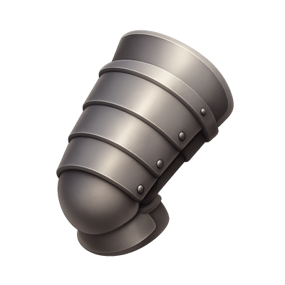 Realistic 3D Icon of a Medieval Armored Gauntlet
