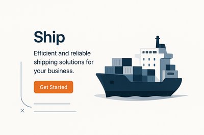Professional Corporate Landing Page Design for Shipping Solutions