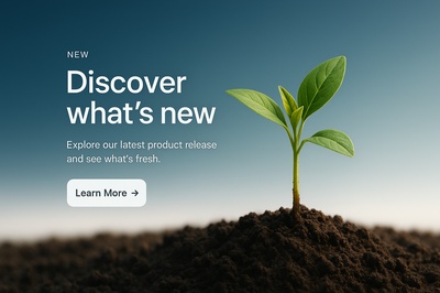 Stylish Web Page Design Featuring a New Plant Growth Theme