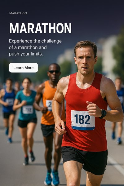 Stylish Marathon Web Page Design in High Resolution