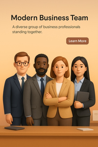Diverse Business Professionals Team in Modern Setting