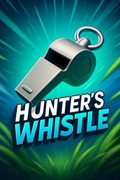 Dynamic Hunter's Whistle Illustration with Vibrant Background
