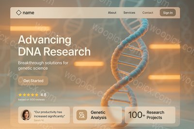 Modern Landing Page Design for DNA Research
