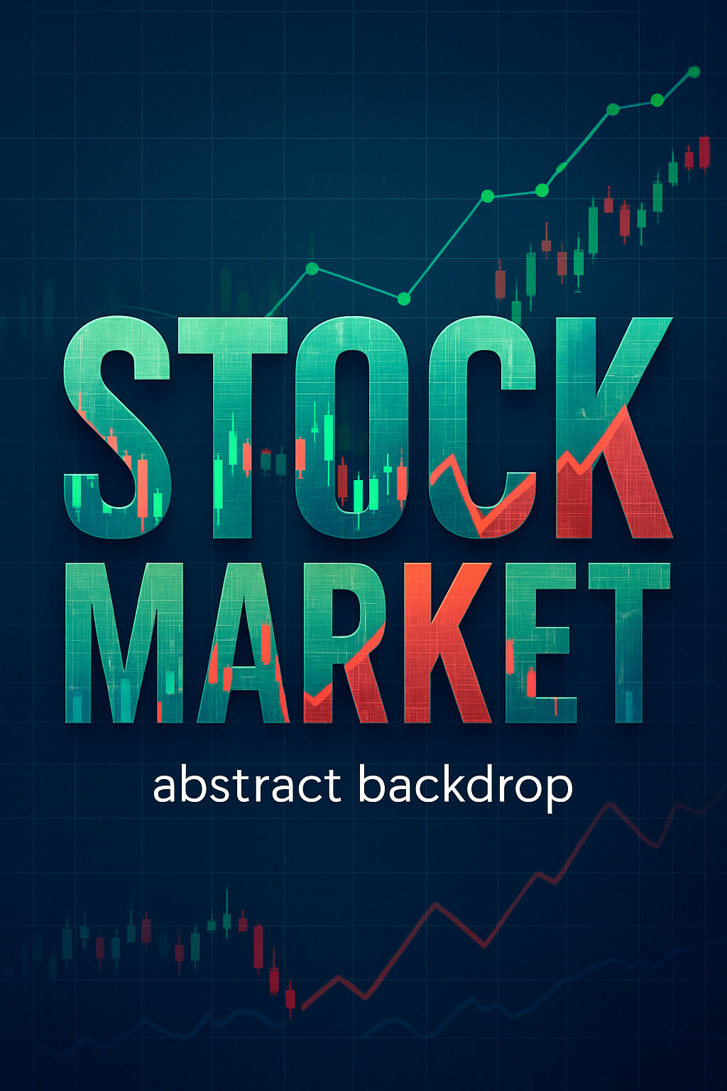 Abstract Stock Market Graphic with Trend Lines