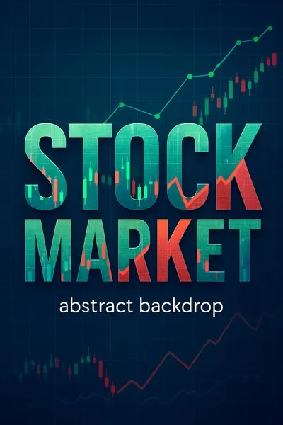 Abstract Stock Market Graphic with Trend Lines