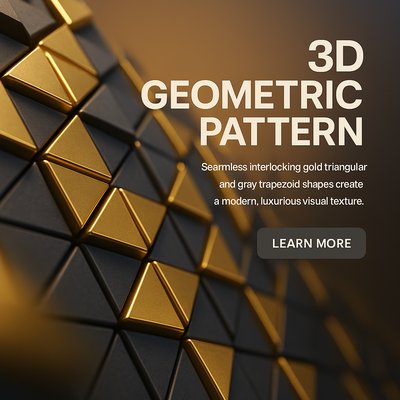 3D Geometric Pattern with Luxurious Texture
