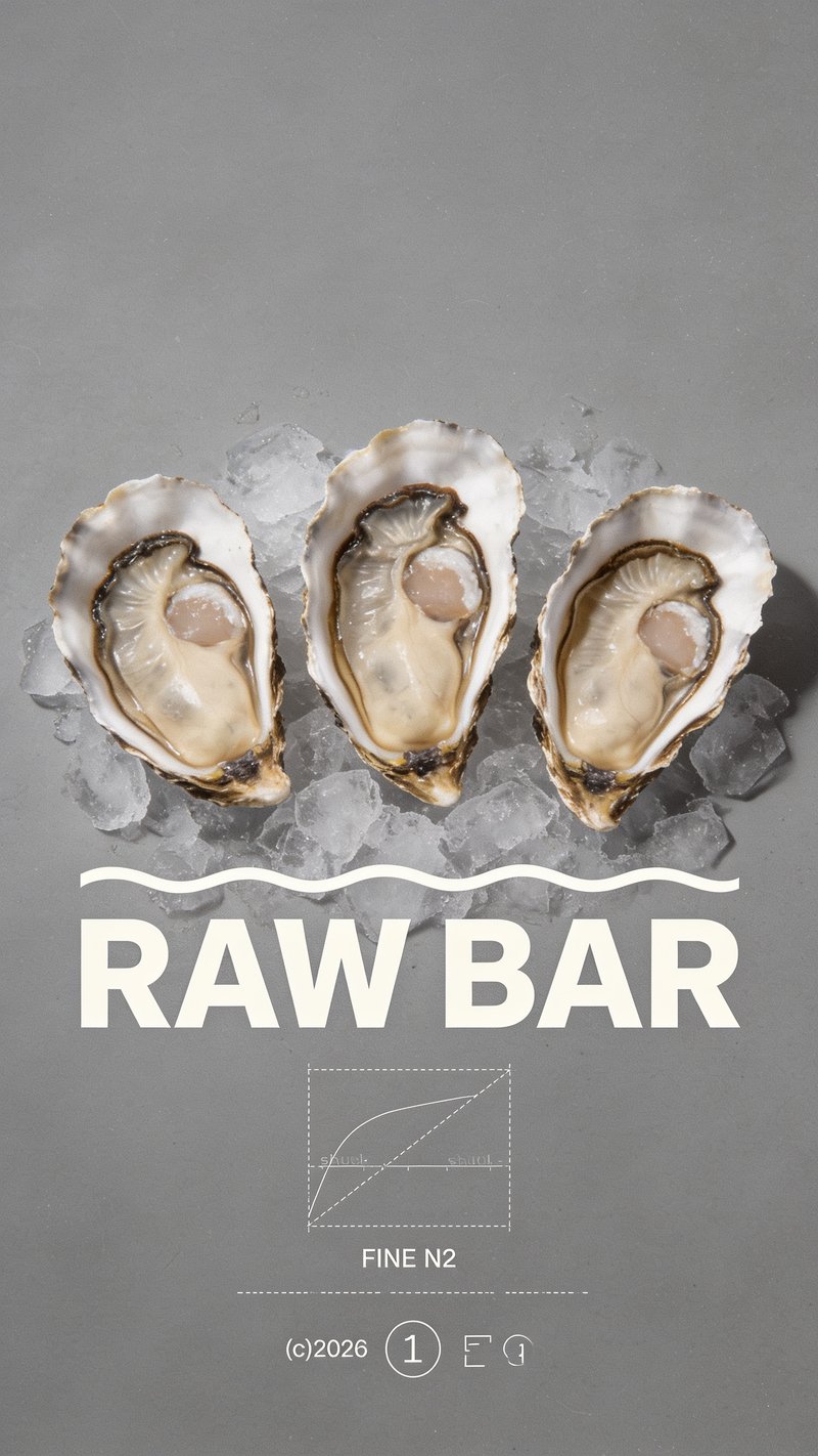 Fresh oysters on a plate