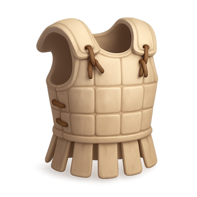 Stylized 3D Icon of a Protective Vest