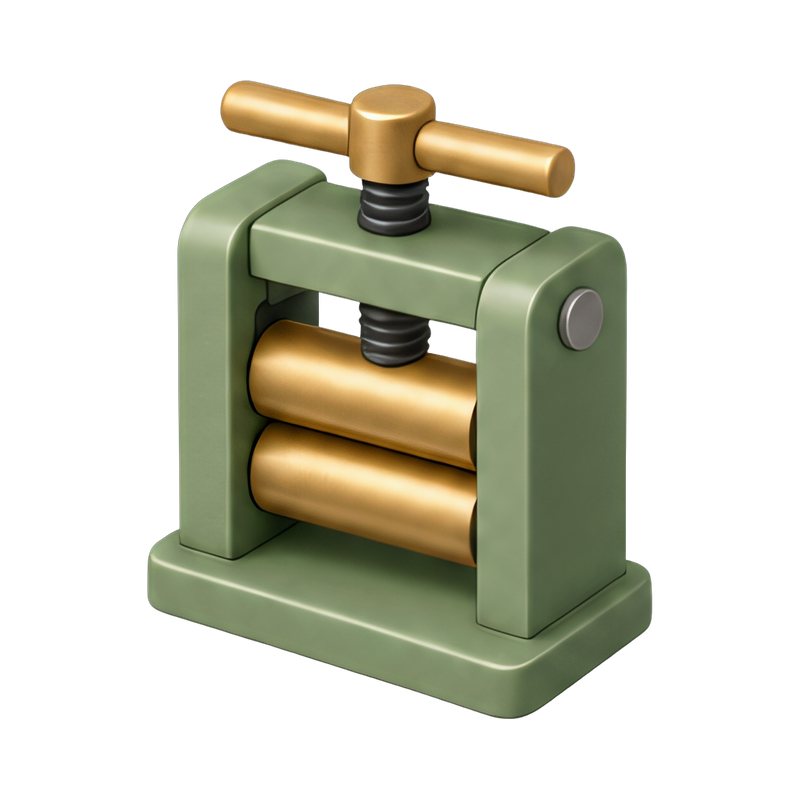 Brass shaping press in action