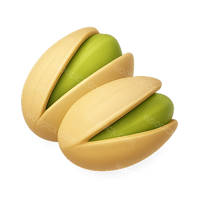 Stylized Pistachio Nuts in Shells