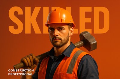 Powerful Portrait of a Skilled Construction Professional