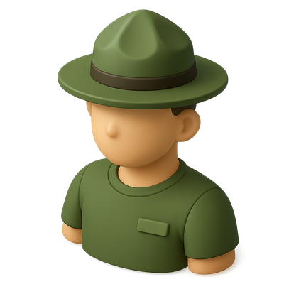 3D Boot Camp Icon Featuring a Recruit in Uniform