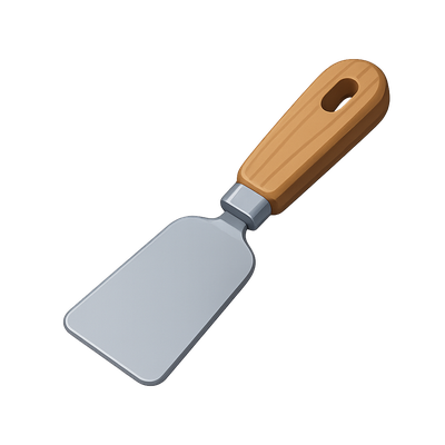 3D Icon of a Flexible Blade Spatula with Isometric View