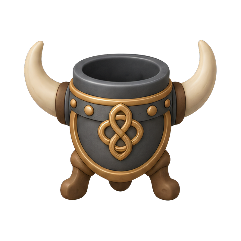 unique horned drinking vessel