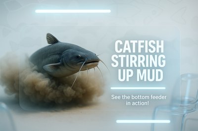 Dynamic Image of Catfish Stirring Up Mud in Aquatic Environment