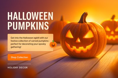 Vibrant Halloween Pumpkins on White Planks for Festive Decor