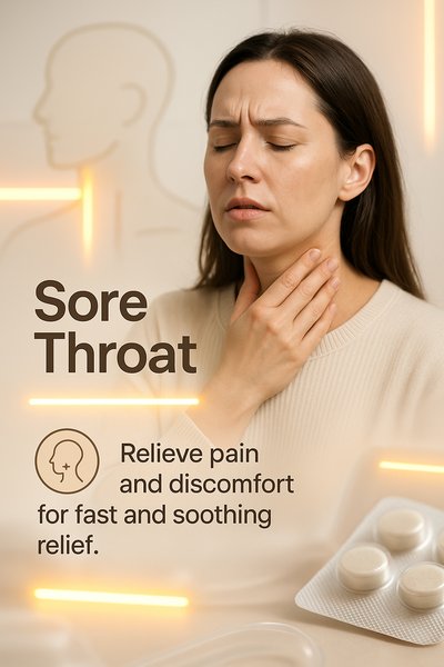 Health and Wellness Promotional Image for Sore Throat Relief