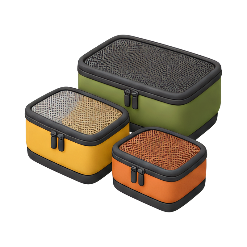 colorful packing cubes set