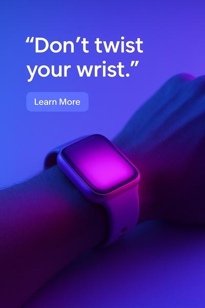 Glowing Wrist Illumination with Neon-Pink Glow