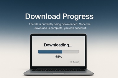Stylish Download Progress Interface for Web Design