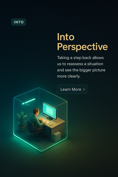 Neon-Themed 3D Scene with Perspective and Text Elements
