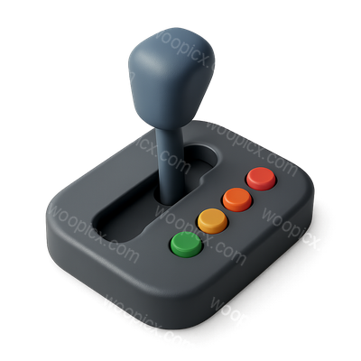 3D Isometric Icon of a Game Controller with Colorful Buttons